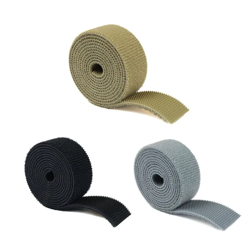 

1 yard 20mm Wide BK/CB/WG Tactical Fastening Tape Cable Ties Double Side Hook Roll Hook and Loop Straps Wires Cords Organizer