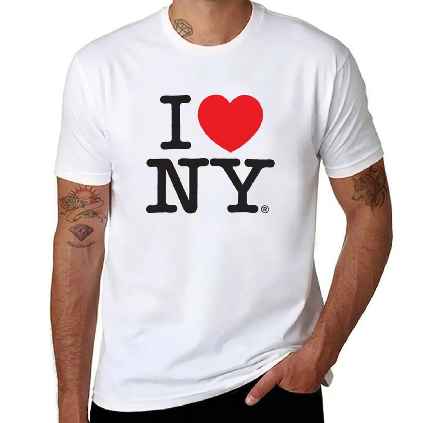 

I LOVE NY Classic Logo T-Shirt cotton t shirt man t shirts designer T-Shirt
