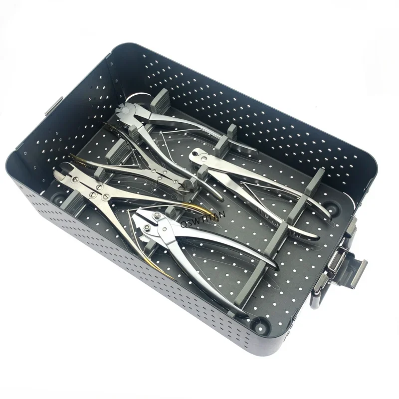 Kirschner Wire Pin Cutter Set Veterinary Orthopedic Instrument Set K-Wire Cutting Pliers Kit Autoclavable Stainless Steel