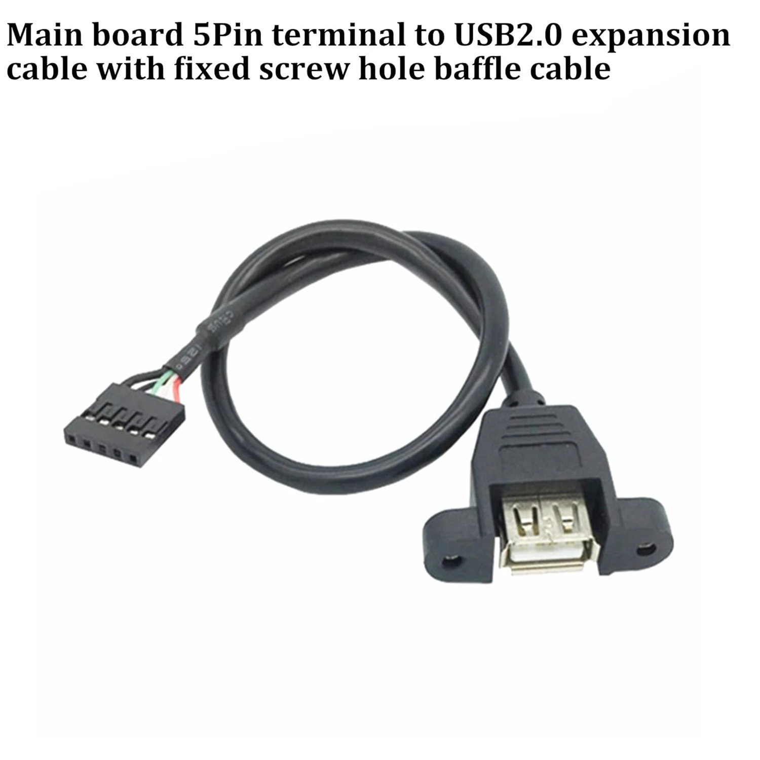 USB 2.0A Type Female socket Printer Panel Mount usb-A to Pitch 2.0mm 5pin Housing PCB Motherboard Dupont Cable