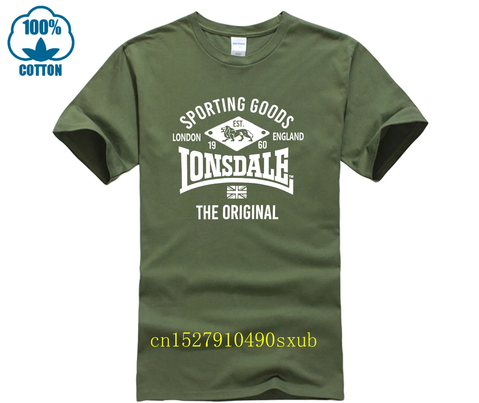 LONSDAL London The Original Sporting Printing Washable Breathable Reusable Cotton Mouth Mask  T-shirt