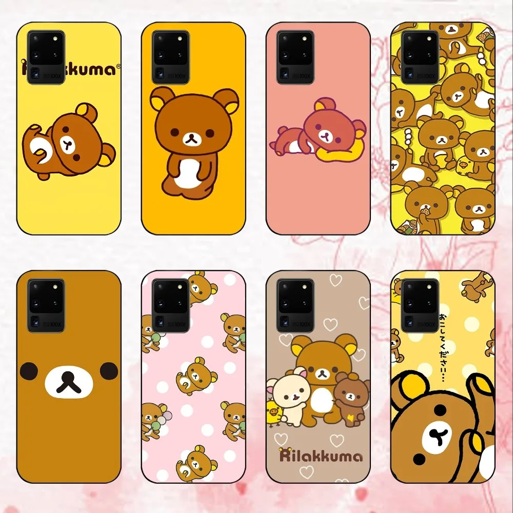 R-Rilakkuma Cute Phone Case For Samsung Galaxy S24 30 21 23 FE Note 20 10 Lite Plus Ultra Shell