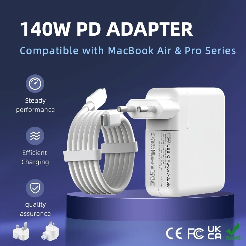 140W Type-C PD Fast Charger Laptop Power Supply For MacBook Pro 14