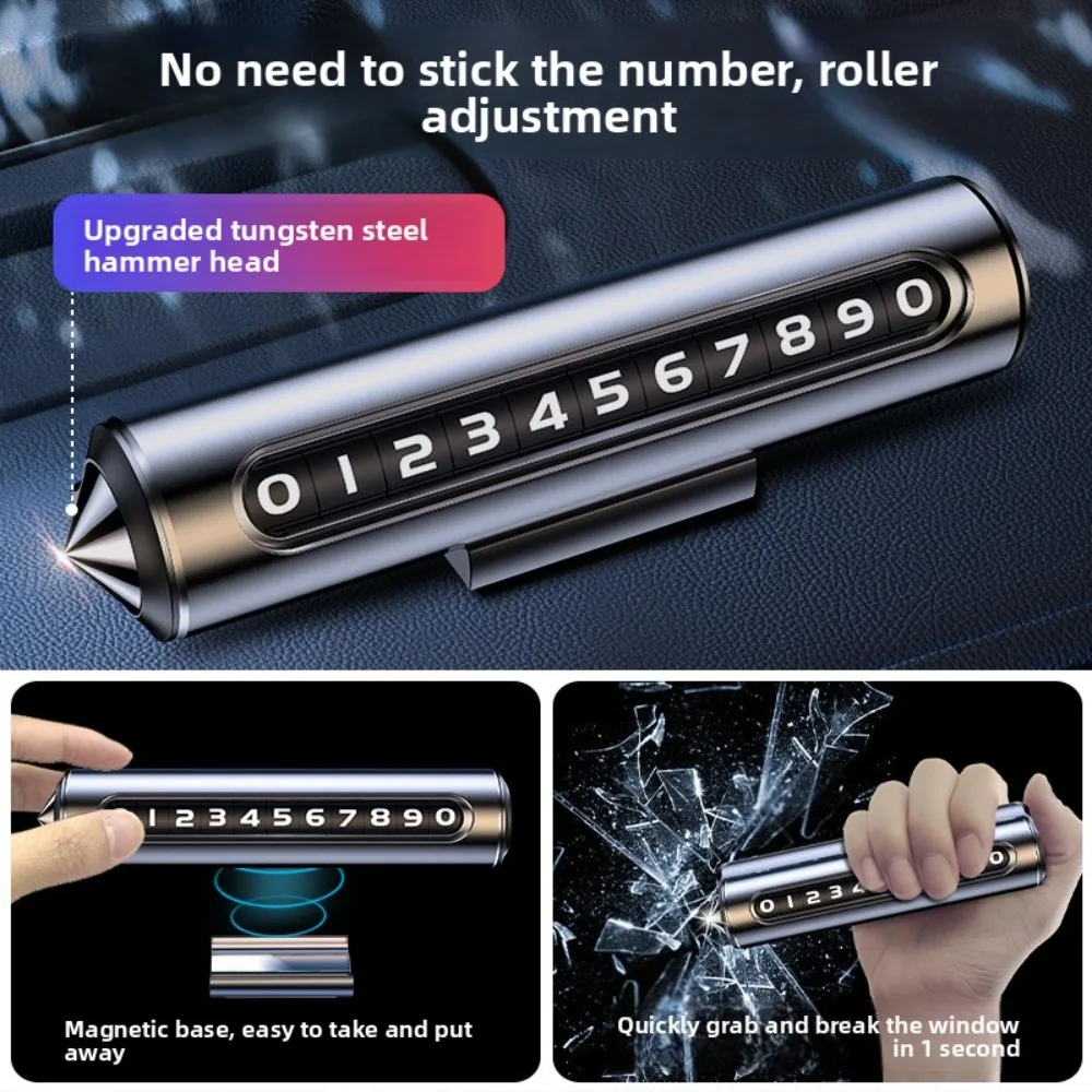 

Mobile Car Phone Number Plate Temporary Parking Plate Car Moving License Plate Roller Type Car Interior Ornaments Functionality