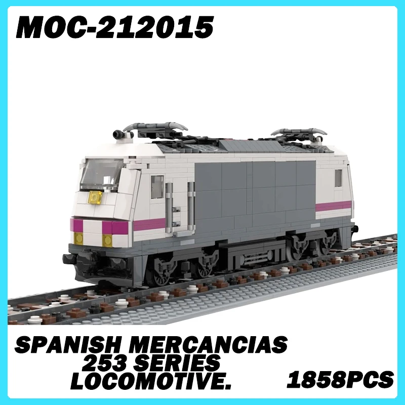 

MOC-212015 Train series Spanish Mercancias 253 Series Locomotive Building Block Urban Railway Model Boy's Birthday Gifts 562PCS