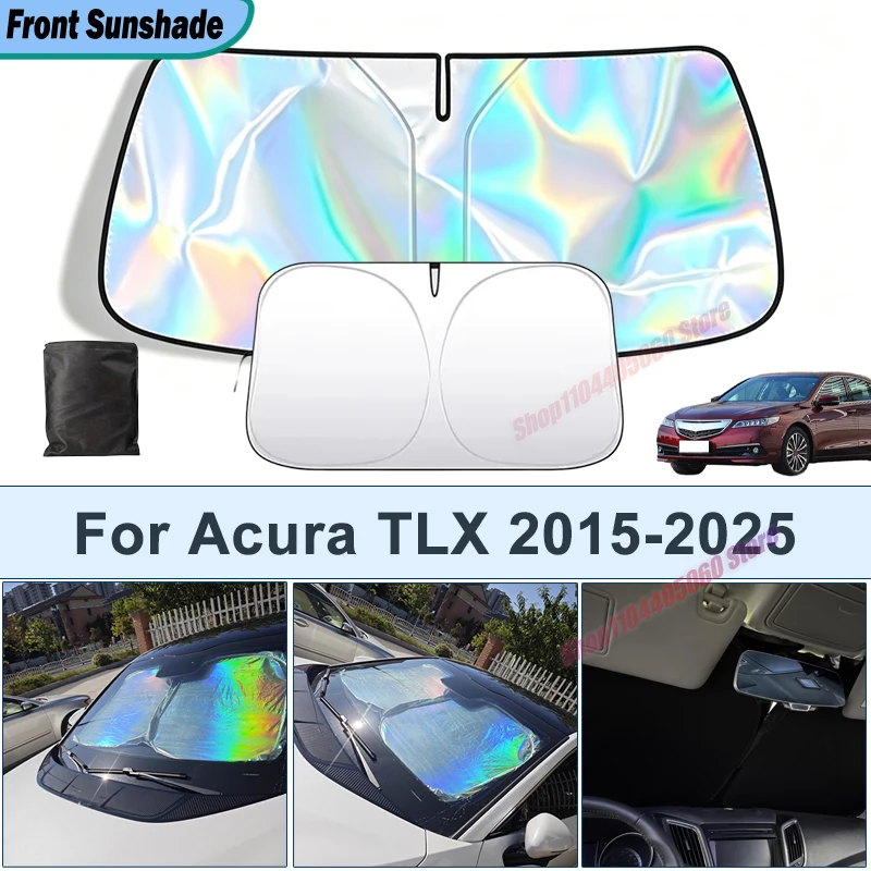 For Acura TLX 2015-2025 UV Reflective Sun Protection Cover Car Interior Accessories Foldable Front Windshield Sun Shade