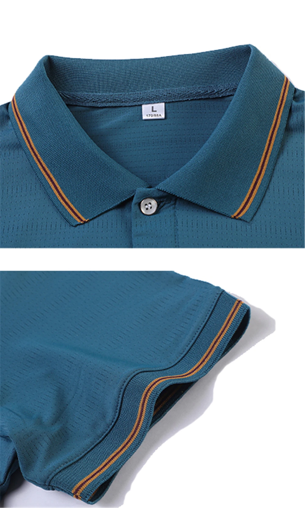 Men's Polo Shirts Golf Tennis T-shirts Short Sleeve Slim-Fit Tee Moisture-Wicking Performance Collared Quick Dry Summer Shirts - Image 3