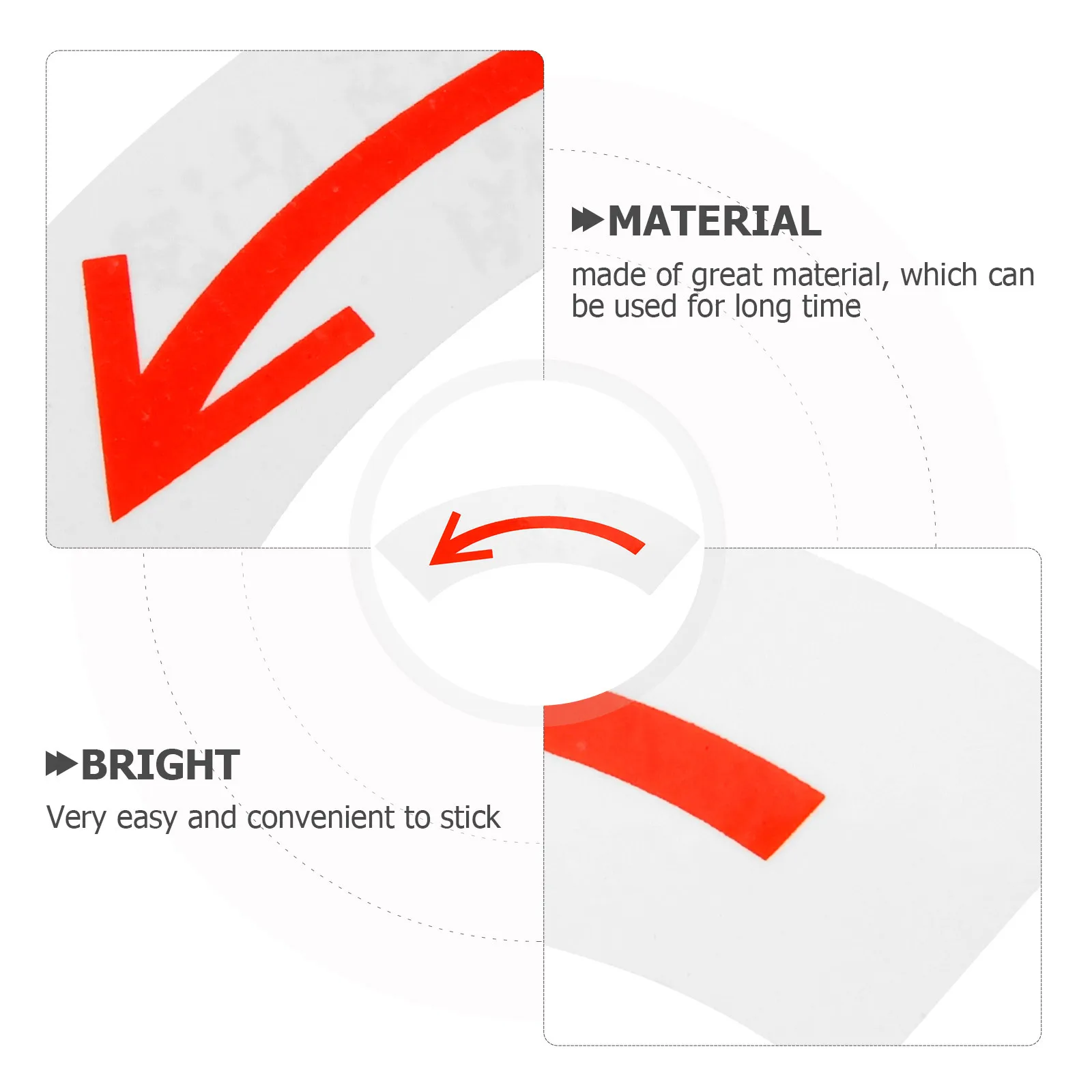 

Arrow Indicator Equipment Sticker Easy Stick Direction Caution Decal for Safety Warning Prompt and Equipment Labels