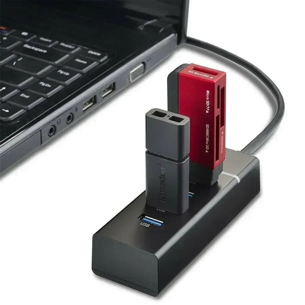 

4-портовый USB 3.0 мульти-высокоскоростной концентратор-сплиттер расширения адаптер для настольного ПК и ноутбука 4-портовые концентраторы