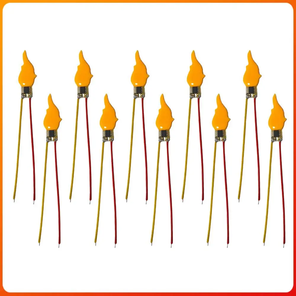 3/5/10PCS Flame Light Bulbs 2200K Diode 3V LED Flame Effect Light Bulb Light Bulb Accessories for Birthday Party Decoration