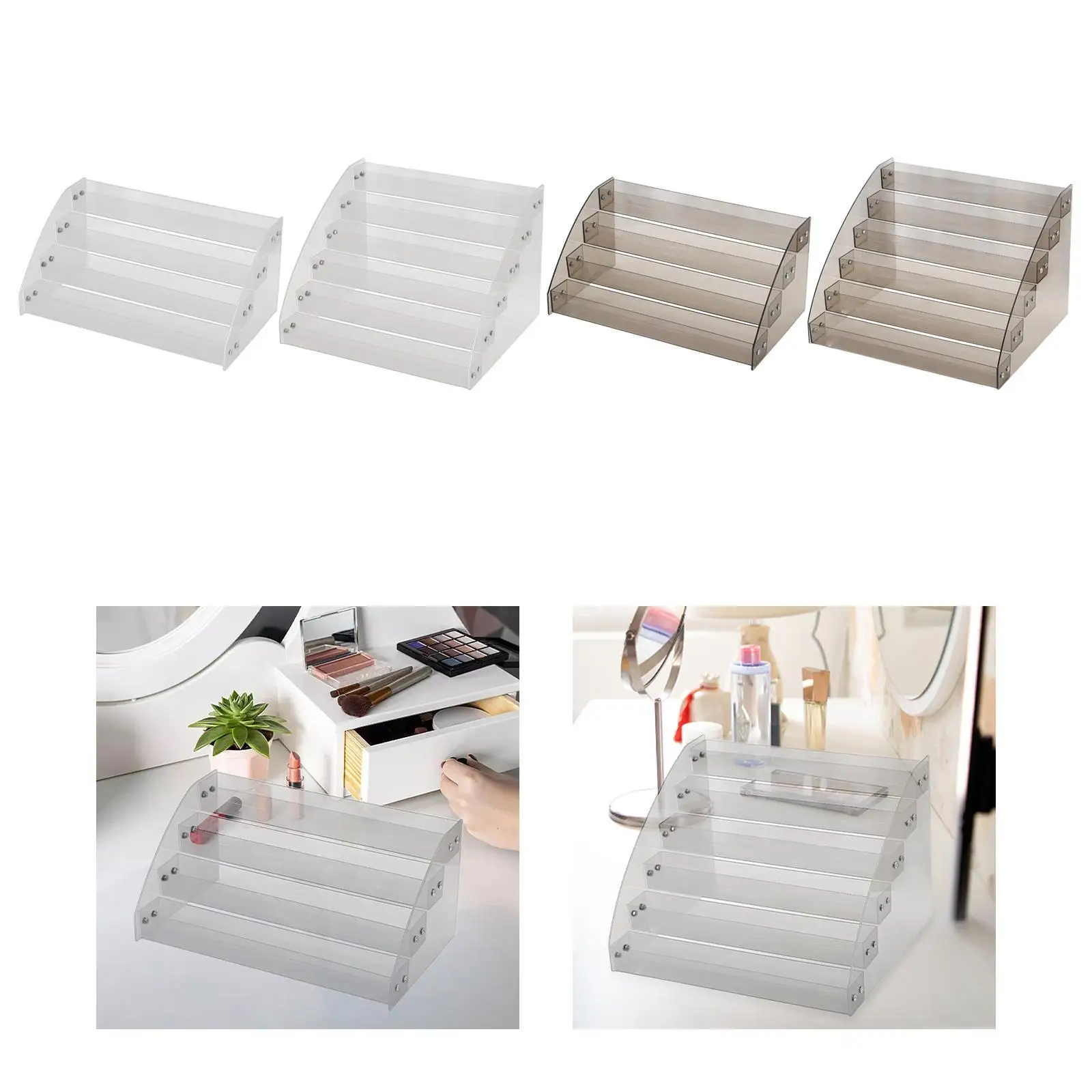 صندوق تخزين مستحضرات التجميل من الأكريليك، حامل المكياج، حامل أحمر الشفاه