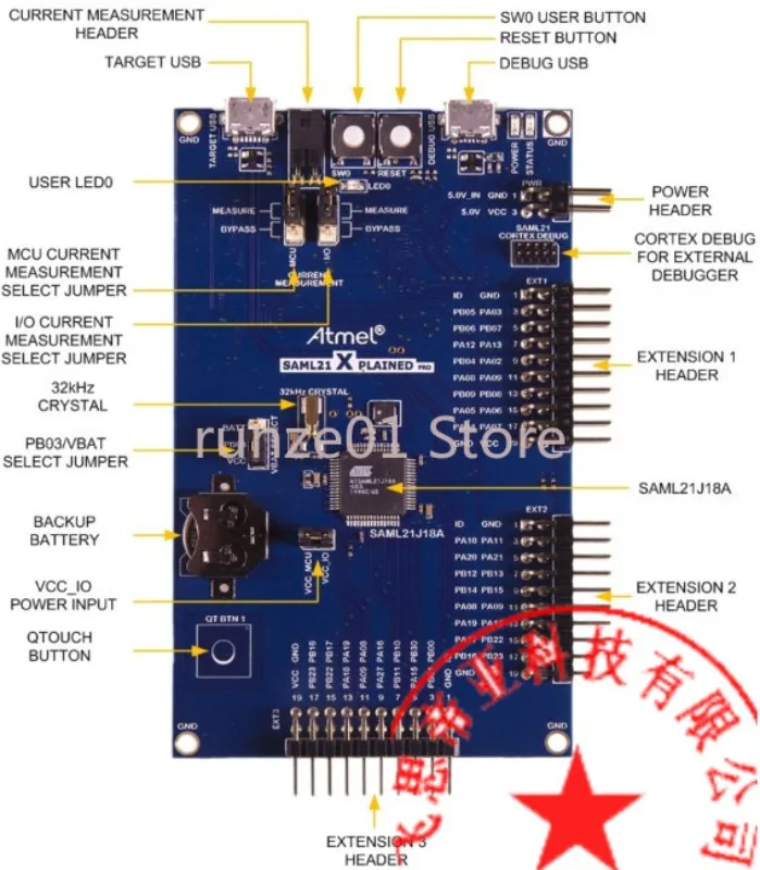 Stock ATSAML21-XPRO development evaluation board ARM Sam Xplained Pro ATSAML21J18A