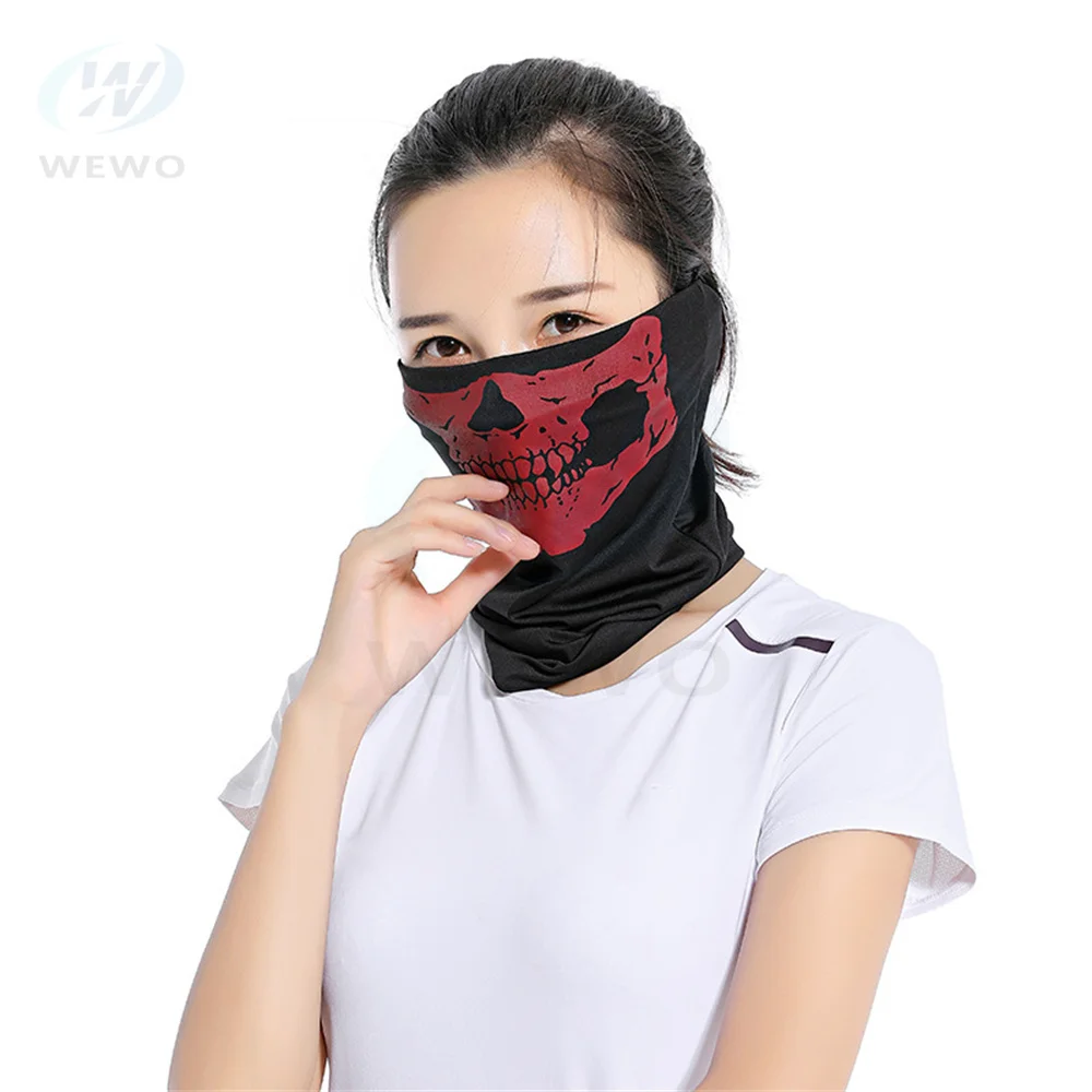 Cycling Outdoor Skull Seamless Balaclava Magic Scarf Men Women Sun Protection Bandana Neck Gaiters Riding Camping Scarf Fishing