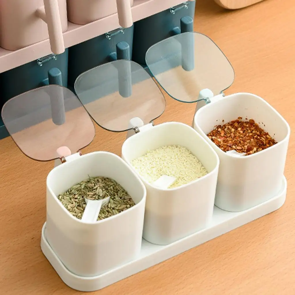 Combination Spice Supplies Cruet Salt Seasoning Organizer for Pepper Sugar Seasoning
