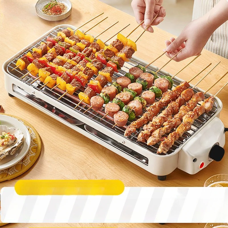 

Electric barbecue grill Korean household non-stick grill pan smokeless barbecue machine indoor iron plate barbecue meat function