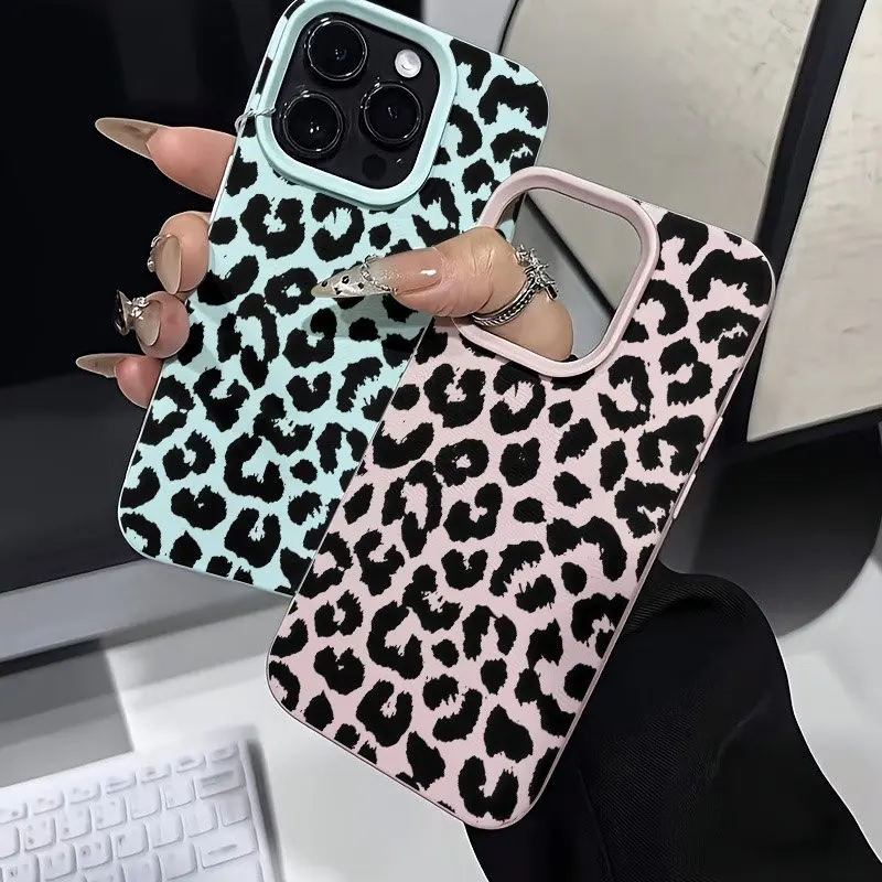 أسود ليوبارد طباعة العصرية قضية الهاتف آيفون 17 16 15 14 13 12 11 برو ماكس غطاء سيليكون آيفون XS X XR 7 16 زائد Fundas