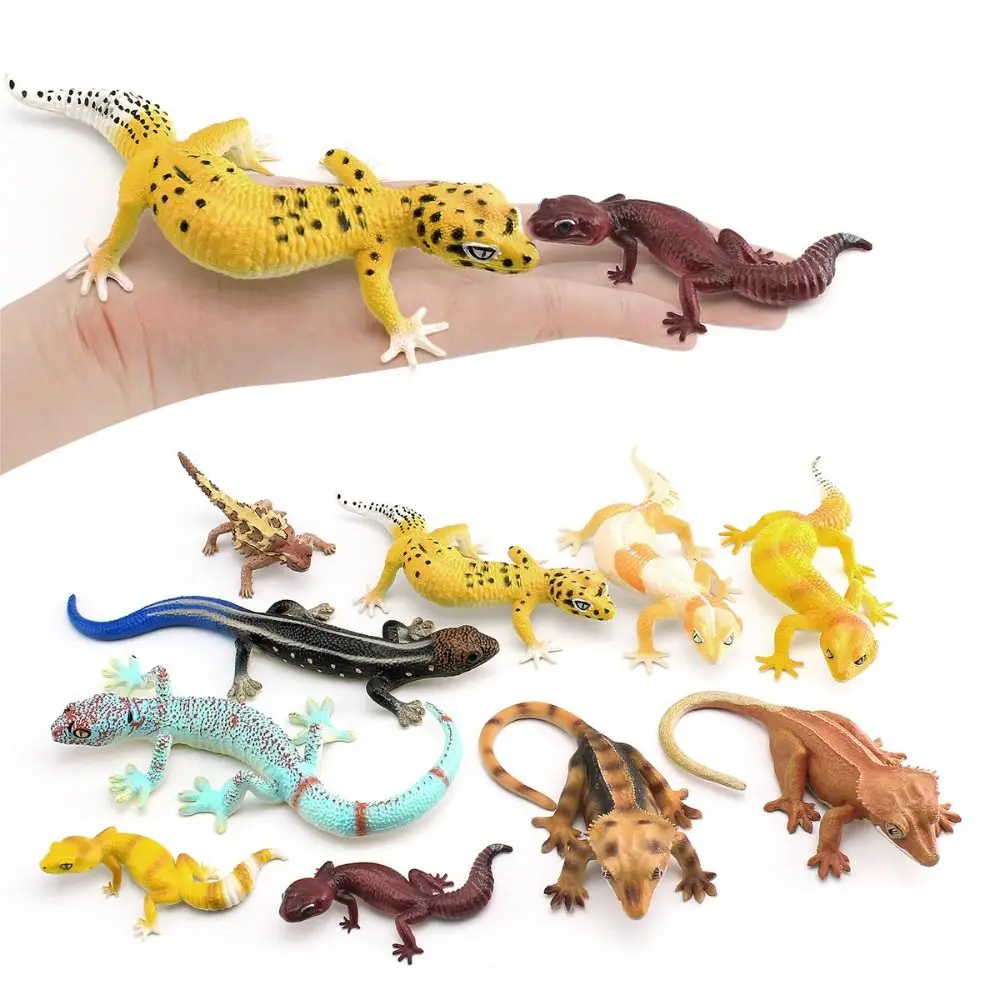 시뮬레이션 도마뱀 모델 인형 소형 PVC 소재 파충류 동물 피규어 교육용 인지 도마뱀 피규어
