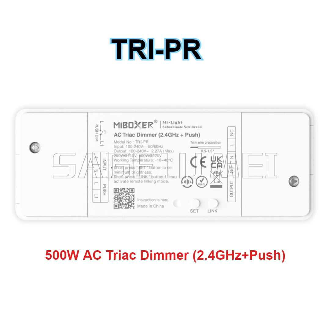 المنزل الذكي يعتم MiBoxer TRI-C1WR/-PW/-PR 500W AC Triac Dimmer – WiFi/2.4 جيجا هرتز نطاق 30 متر أليكسا لأضواء AC100V-240V #3