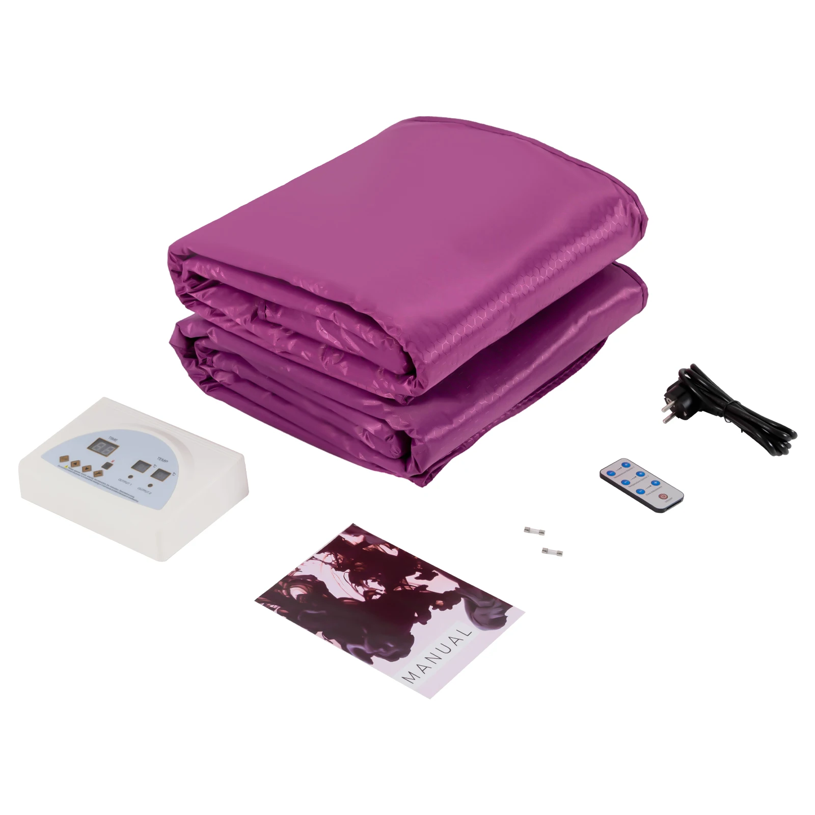 بطانية ساونا محمولة 180*80 سنتيمتر ، 650 واط 220 فولت/110 فولت قابلة للطي بطانية تدفئة الوقت كيس بخار العرق مع جهاز التحكم عن بعد للتخلص من السموم سبا الاسترخاء #6