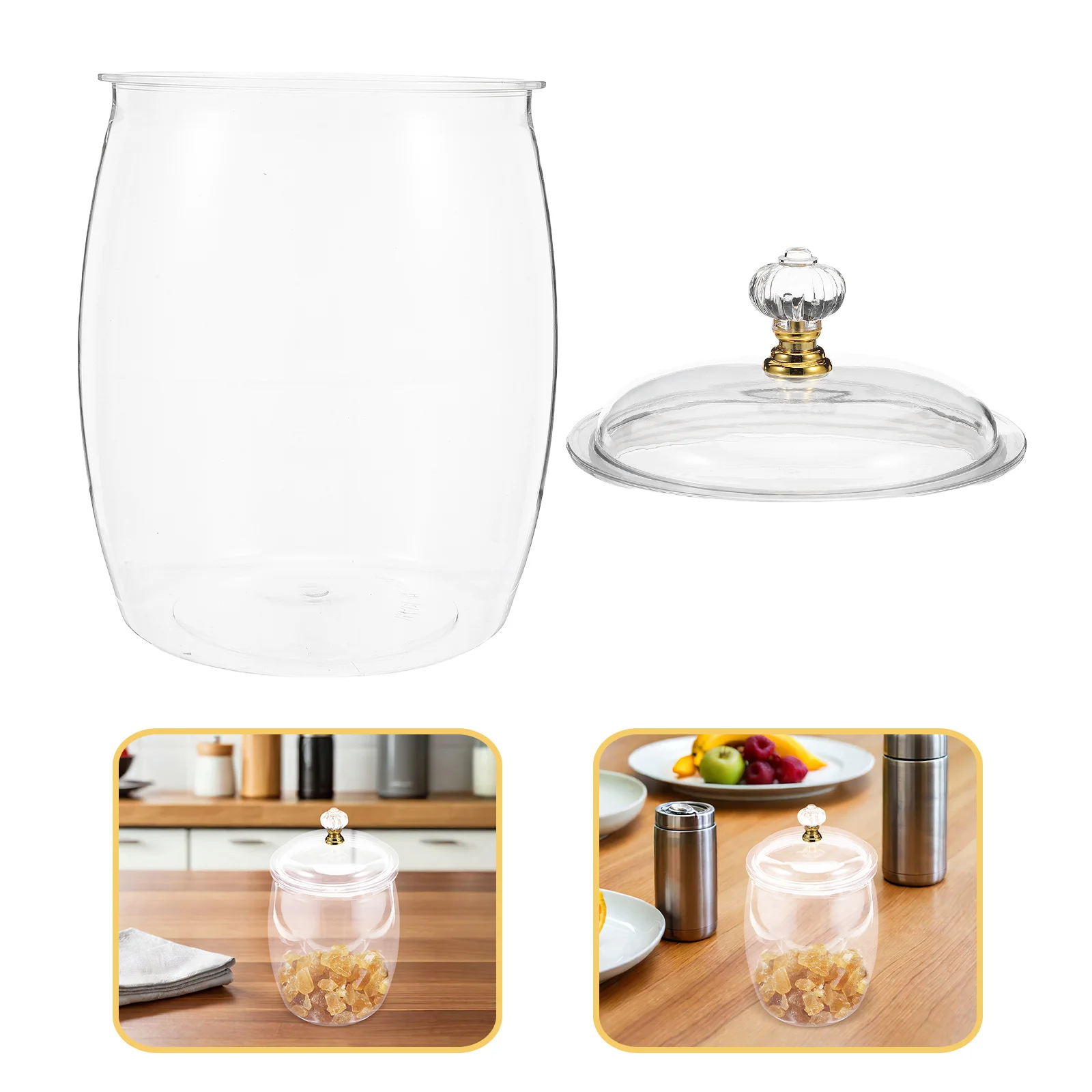 

2.3L Clear Plastic Candy and Cookie Jar Airtight Storage Canister Buffet Containers for Snacks Candy Storage Boxes with Lids