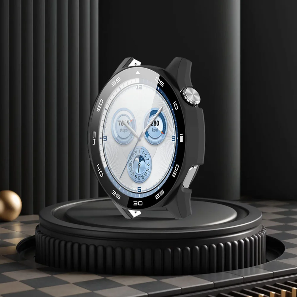 PC กระจกนิรภัย Anti-Fall ป้องกันกรณี Anti-Scratch นาฬิกาป้องกันหน้าจอสําหรับ Huawei Watch GT5 46 มม