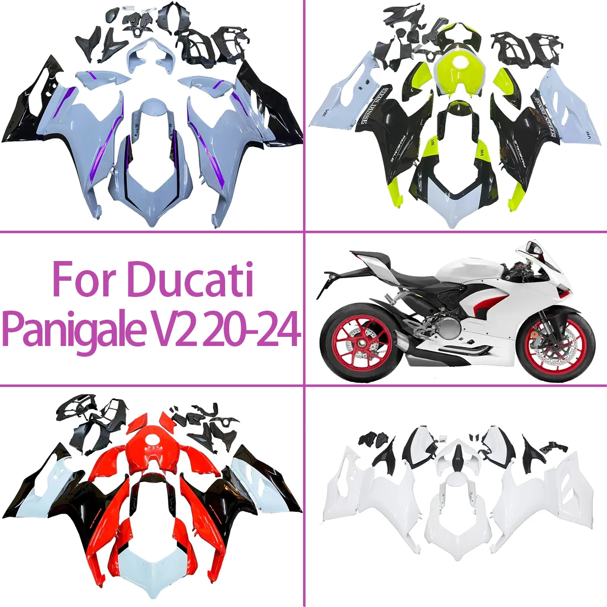 

ABS Fairings For 2020-2024 Ducati Panigale V2 Plastic Part Body Kit Motorcycle Fairing Set 20-24 Panigale V2