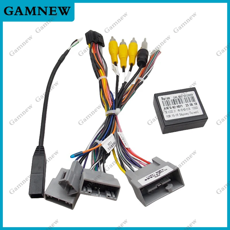 Car 16pin Power Cord Wiring Harness Adapter For Honda Odyssey 2015-2019 Taiwan Southeast Asian versions Installation Head Unit