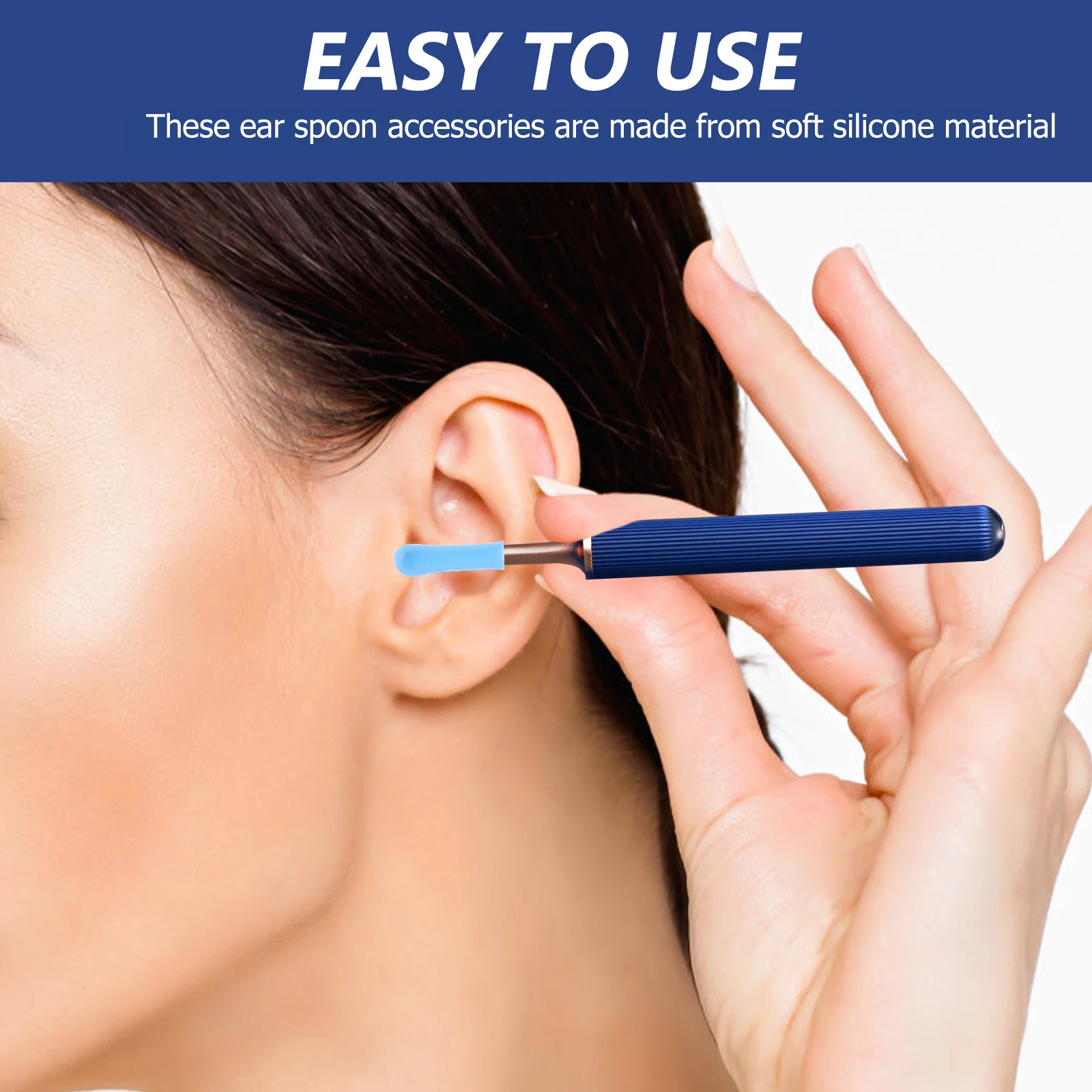10pcs Ear Scoops Sleeves Replacement portable Visible Ear Wax spoon Headphone Sleeves multiuse Spoon Cover ear cleaning Supplies