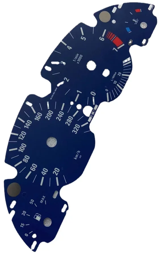 Tachometer Speedometer Face Cluster Gauges For BMW 5 Series 7 SERIES  E53 E38 E39 Petrol Gauge Faces Overlay Faceplate 7000rpm