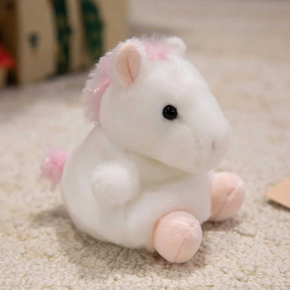 

Cute Pet Series Mini Panda Keychain Bag Pendant Stuffed Animals Turtle Pendant Fawn Rabbit Horse Keyring For Children