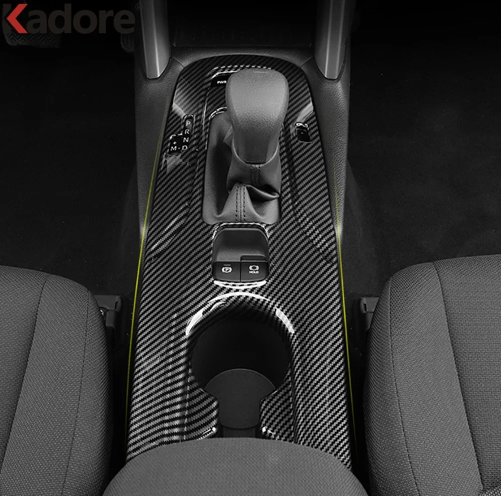 For Toyota Corolla Cross 2019-2021 2022 2023 2024 Carbon Car Center Console Gear Shift Box Panel Cover Trim Interior Accessories