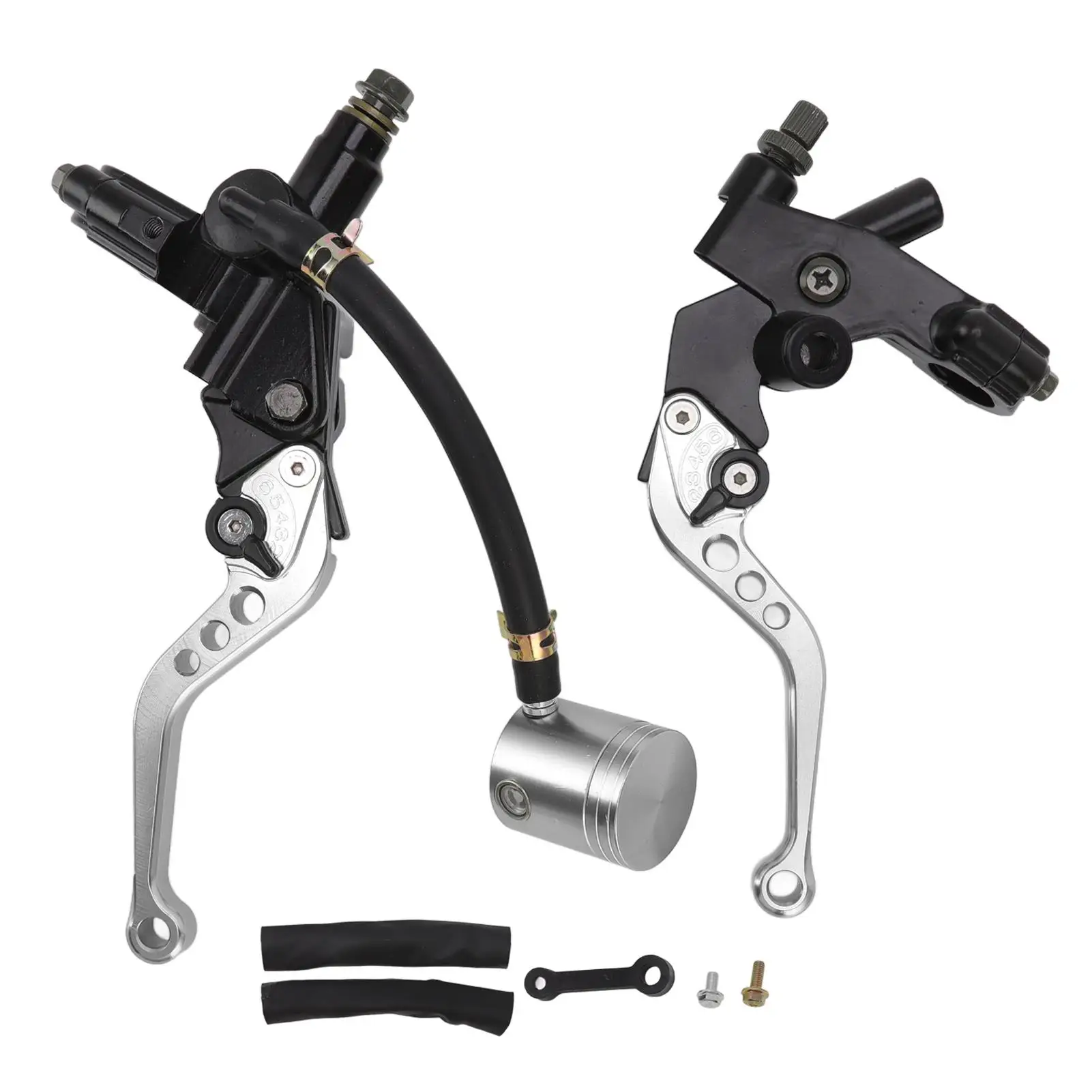 

Brake Pump Lever Aluminium Alloy Colorfast Sturdy Motorcycle Lever Anodized Rustproof 1 Pair for 22mm /0.87in Handlebar