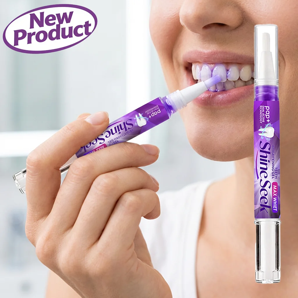 1Pc 3ml New Formula Purple Pap+ Formula, Purple Whitening Tooth Pen Gel, No Tray Needed, Just Twist to Use, Does Not Contain Hydrogen Peroxide, Gently Brightens Teeth, Portable Package, Suitable for Teeth Whitening before Going Out, Dating, or Parties