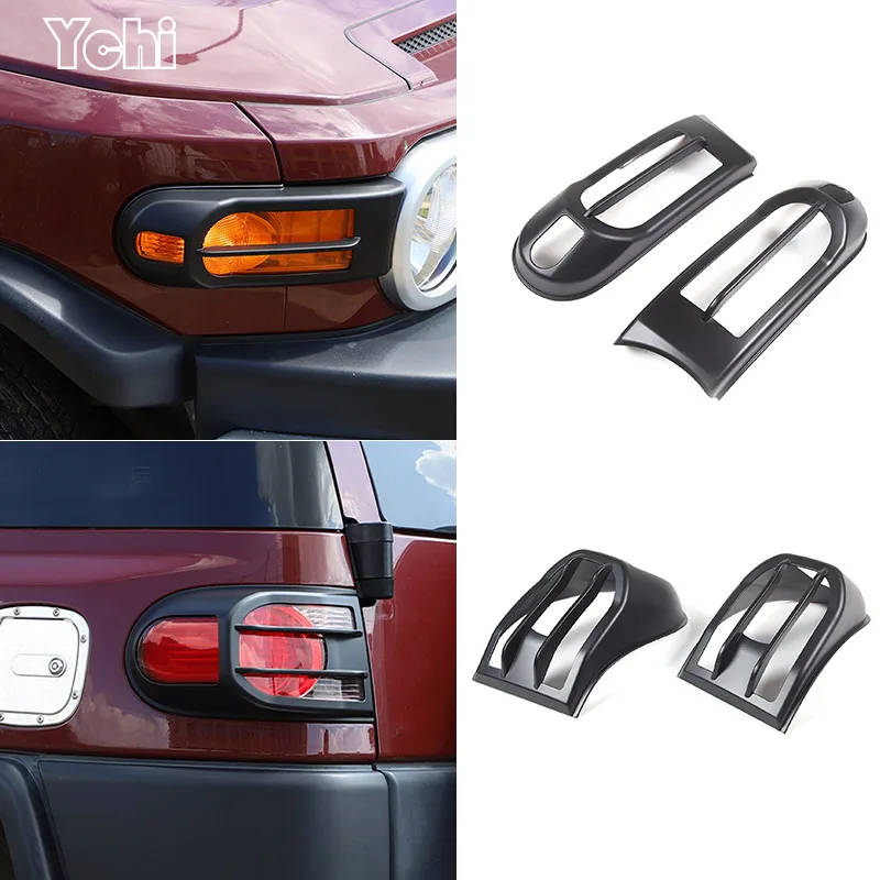 

Для Toyota FJ Cruiser 2007-2023 ABS матовый черный/глянцевый серебристый автомобильный передний противотуманный фонарь бампер рамка отделка крышка фары аксессуары