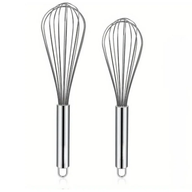 خلاط من الفولاذ المقاوم للصدأ 10inand12in-خلاط كروي للمطبخ، خلط، خلاط معدني للتحريك والخلط #1