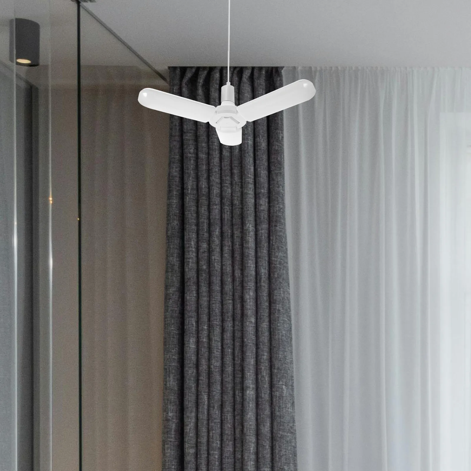 

Светодиодная лампа E27 для гаража, складная конструкция, для освещения потолка в мастерской, высокоэффективная, мягкое освещение, простая установка