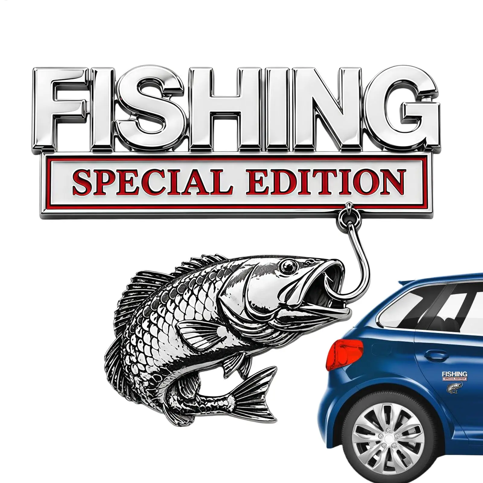 車のエンブレムとバッジ、メタルフィッシング特別版、楽しいカー - Fishing Boat Trolling Motor のレビューと価格