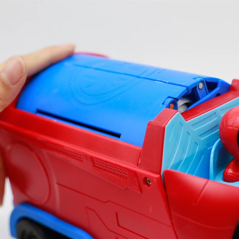 Homem-aranha carro incrível amigos preto homem-aranha figura de ação transformando esportes sede robô brinquedos presentes genuínos