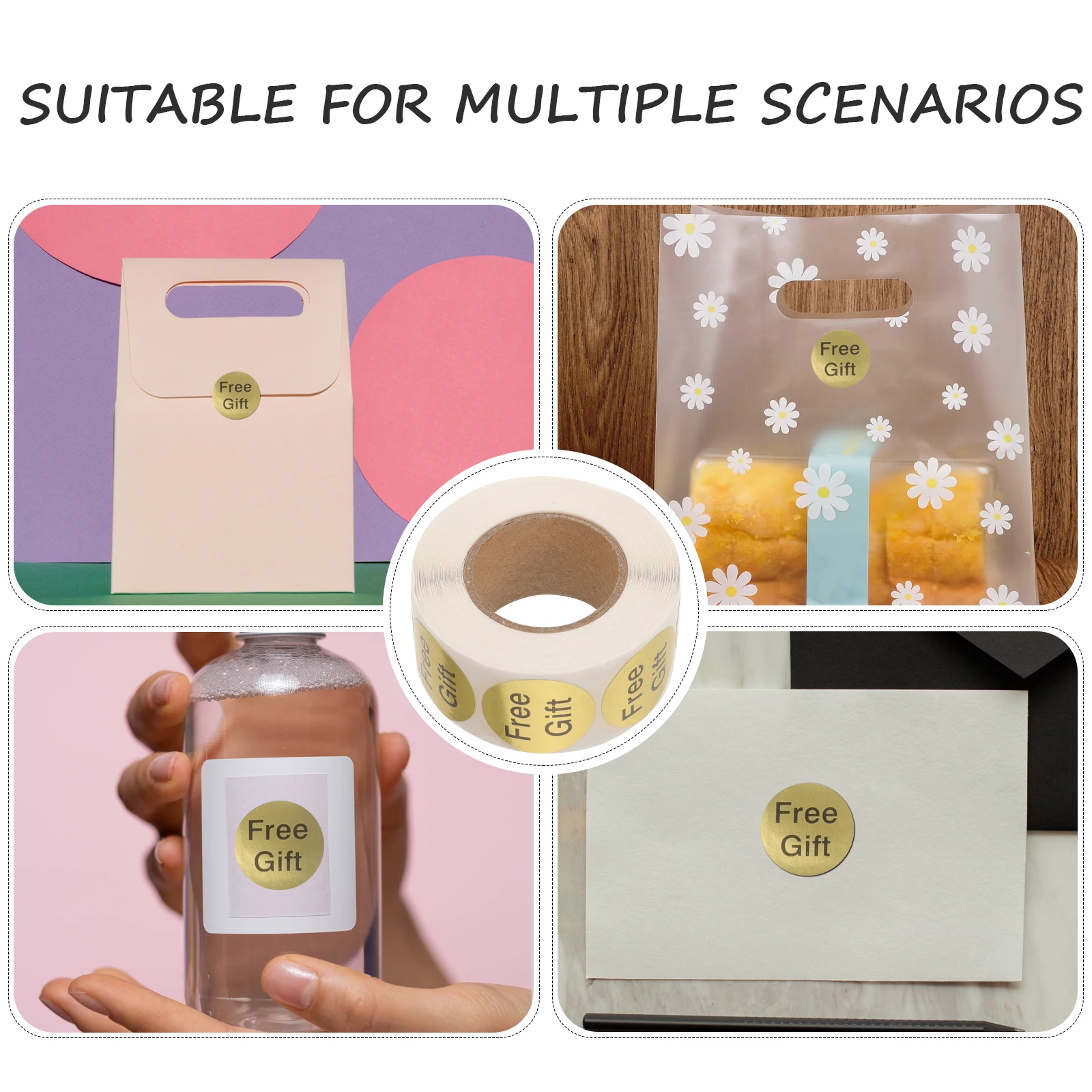 500 pcs Giveaway Stickers Packaging Adhesive Decoration Label Customer Appreciation Free Gift Labels Small Business