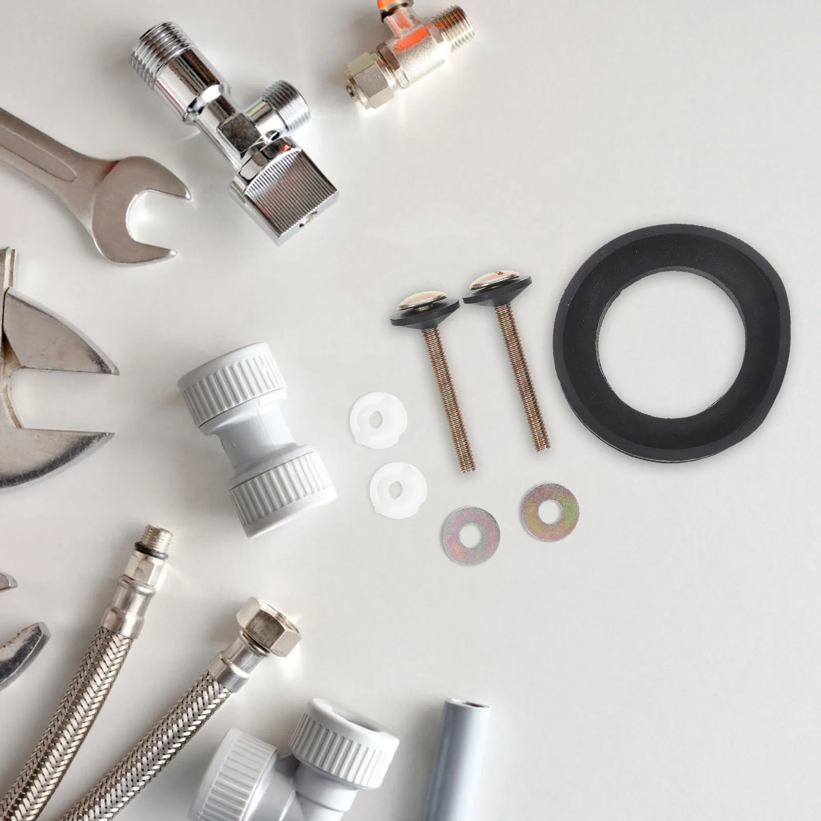 

Split Toilet Water Tank Repair Kit Heavy Duty Bolts Hinge Screws Compatible Old Style Leak Proof Durable Gaskets Toilet Seat