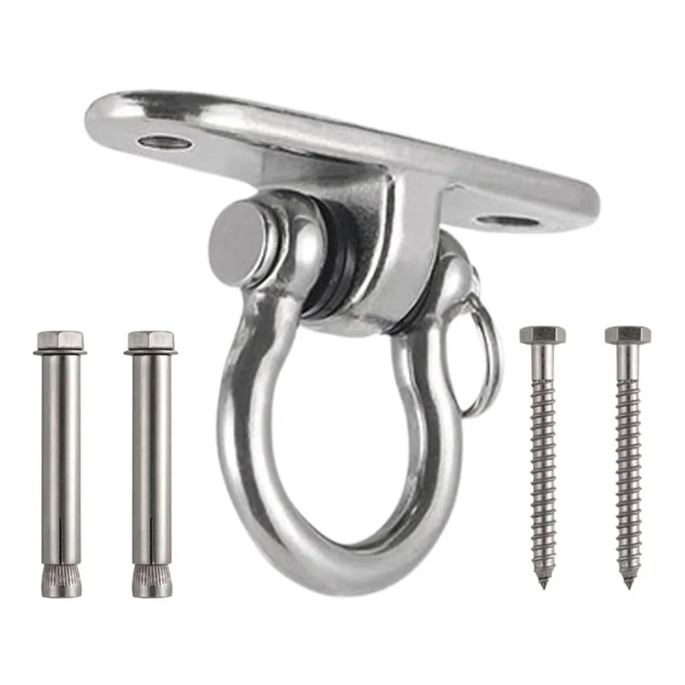 360 Rotating Swing Hangers Set Hanging Brackets 304 Stainless Steel Hammock Chair Hooks Ceiling Wall Mount Heavy Duty