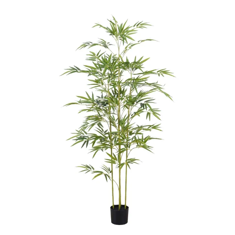 Artificial Bamboo with Basin Plastic Bamboo Rod Simulated Plant Tree Indoor and Outdoor Decoration Removable Bamboo 1.2m To1.8m