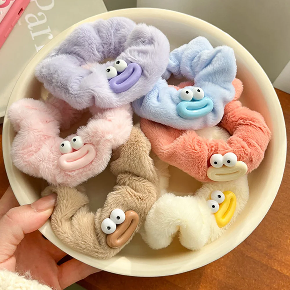 Cute Plush Bold Hair Ropes Funny Thick Lips Cartton Elastic Hairband Women Big Ponytail Rubber Band Hair Scrunchies Accessories