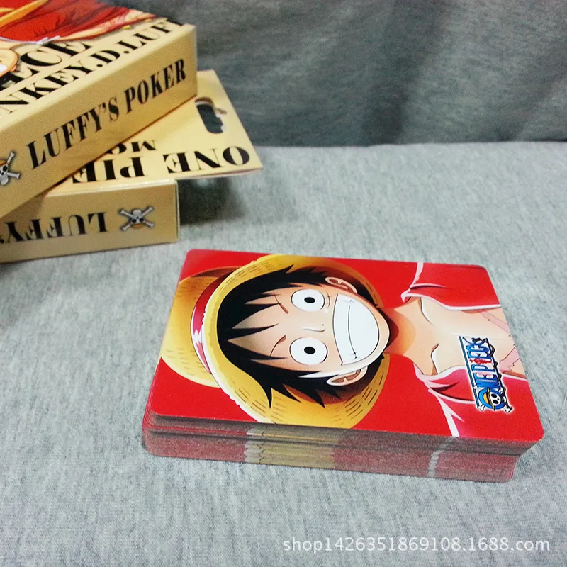 54pcs Anime Playing Cards Dragon Ball One Piece Poker Game Chopper Zoro Luffy Itachi Anime figure Cards Kids Toys Gift