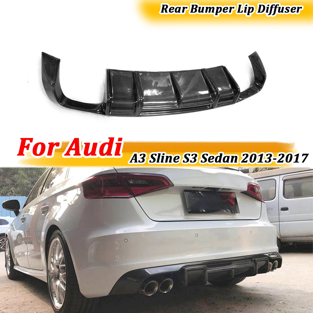 

Carbon Fiber Rear Lip Spoiler Diffuser for Audi A3 Sline S3 Sedan 4 door Not A3 Standard 2013-2017 Hatchback FRP Accessories