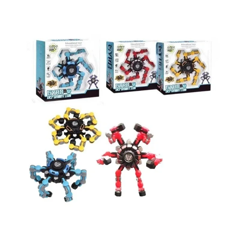 

Fingertip gyro deformable rotating robot, children's machinery black technology finger spiral