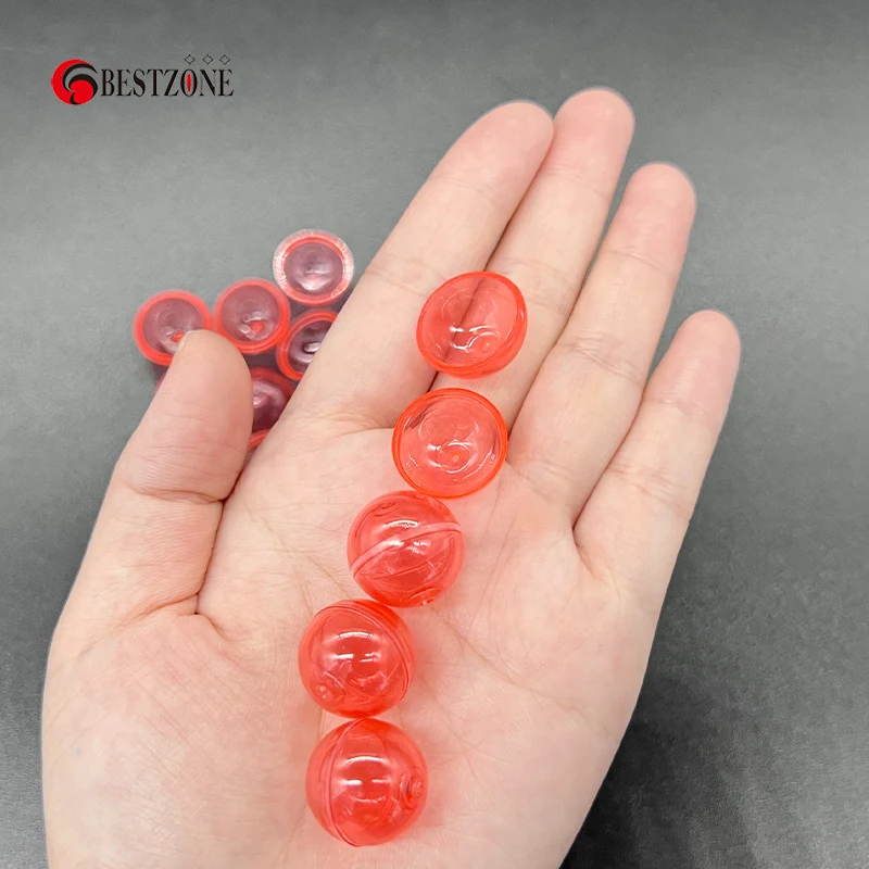 아주 작은 미니 20개 0.67/0.68인치 17MM 1.7cm 빈 플라스틱 캡슐 장난감 서프라이즈 볼 에그쉘 컨테이너 소품 훈련용