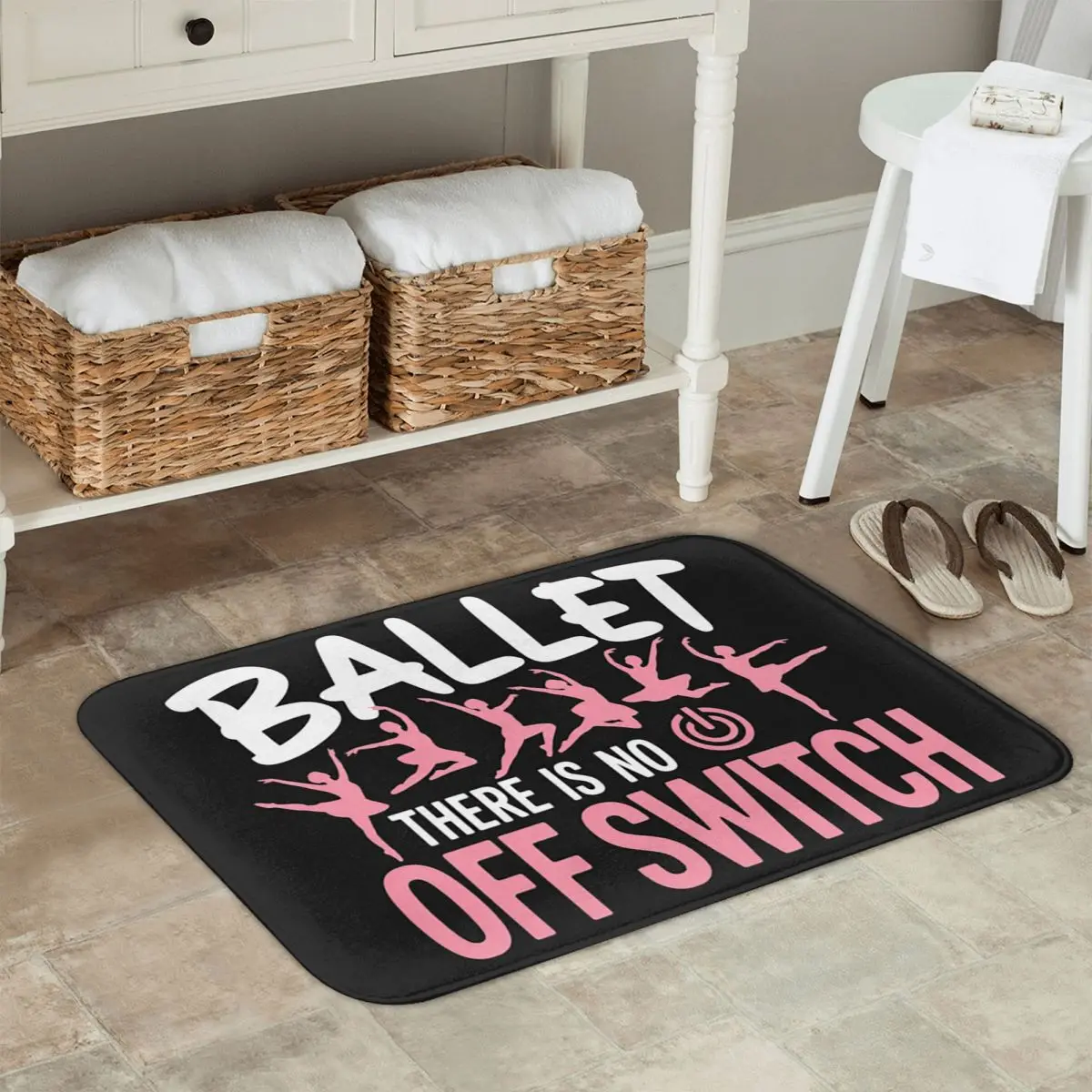 Felpudo antideslizante para bailarina de Ballet, bailarina, No hay fuera, alfombra para suelo, alfombrillas para entrada de cocina