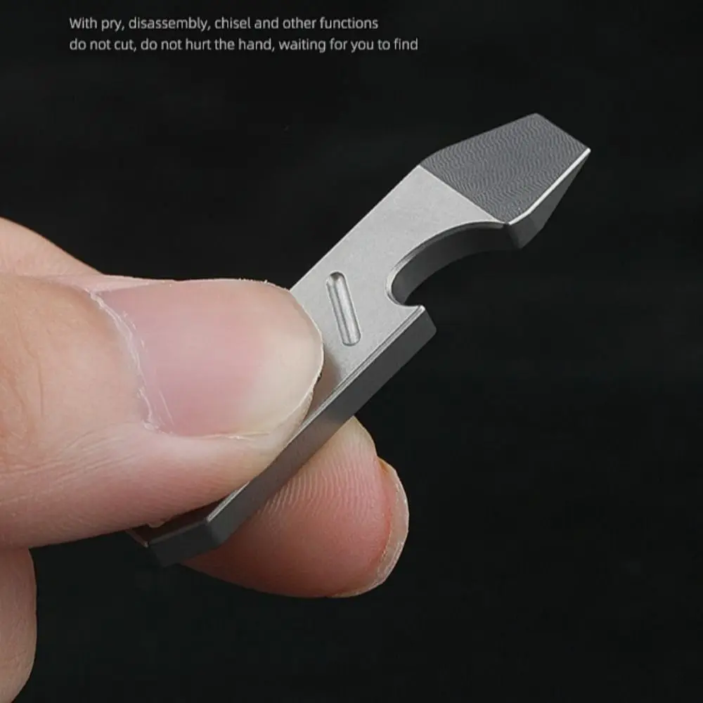 Personalized Titanium Alloy Bottle Opener Graduated Scale Pry Bar Outdoor Tools Silver Camping Gear CNC