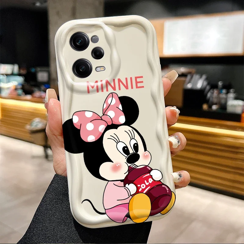 Funda ondulada de Mickey Mouse de Disney para Xiaomi Redmi Note 14 13 12 11 10 9 Pro Plus 14S 12S 11S 10S 9S Redmi 14C 14R 13C 12 4G 5G